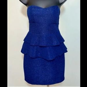 Women Navy blue Glittery strapless dress Emerald Sundae